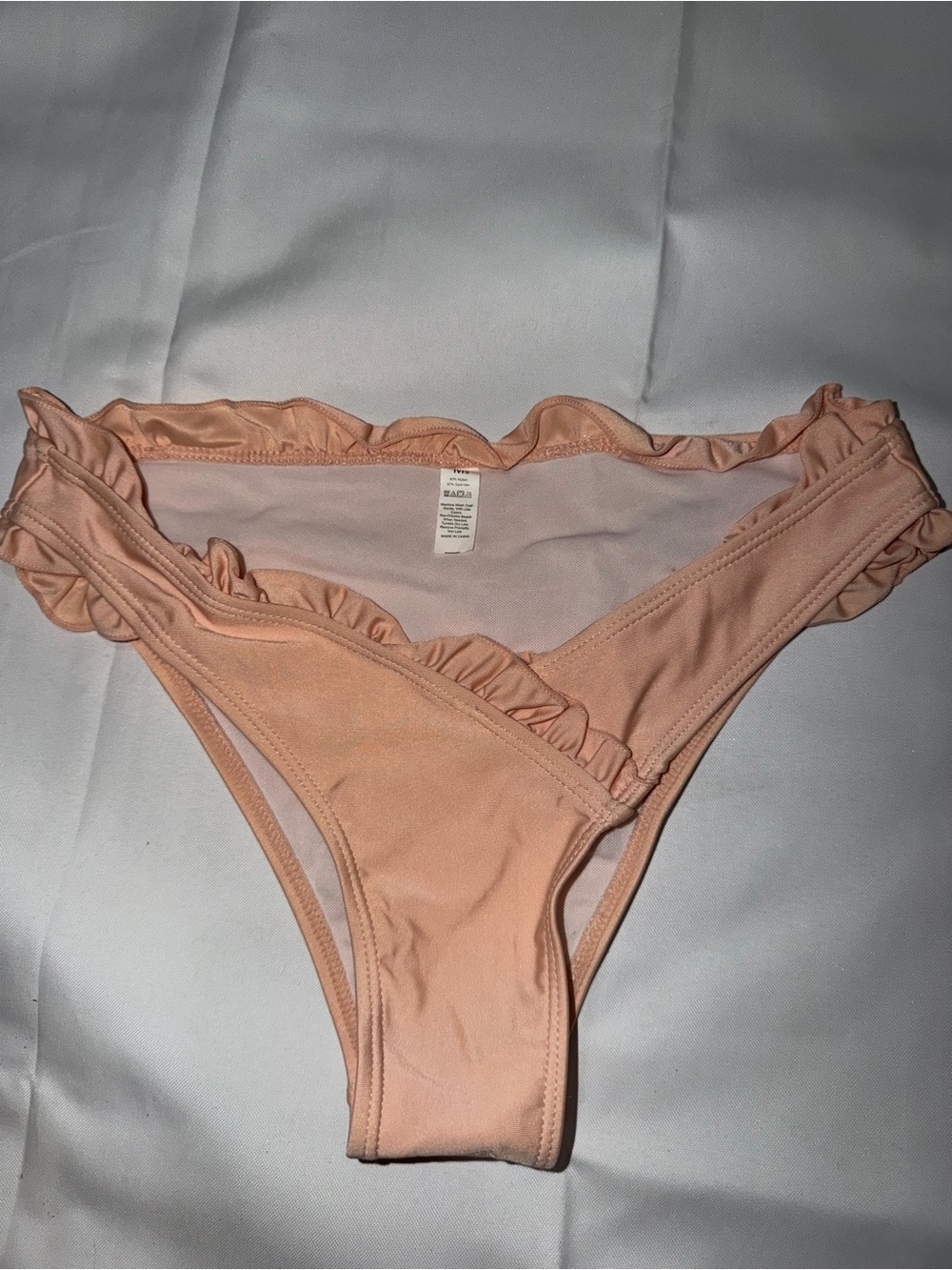 Peach Ruffle Bikini Bottom - Women Swim Bikinis
